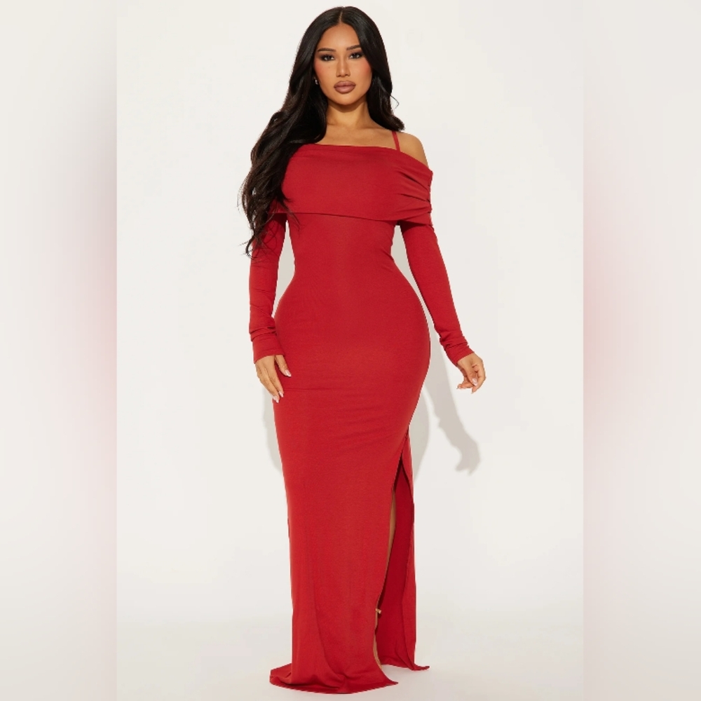 Breezy Days Maxi Dress - Wine 1X